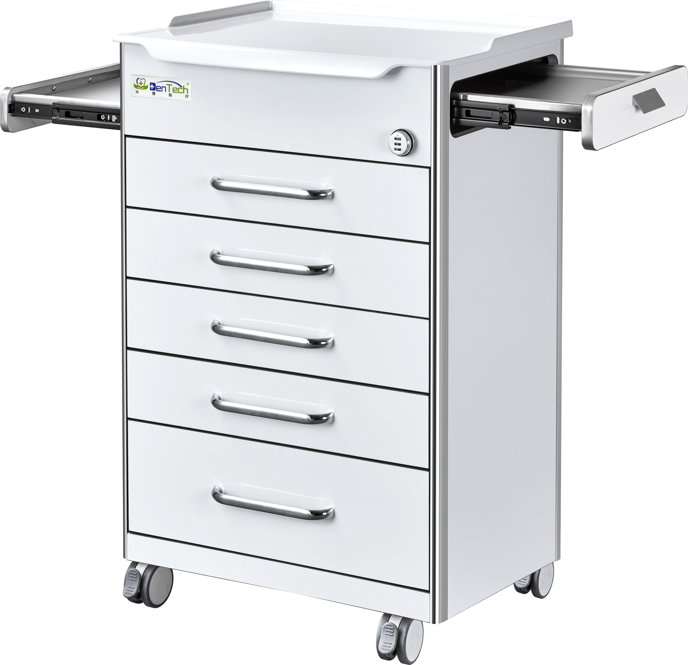 G22 Five-Drawer Deluxe Mobile Cabinet (with Side Drawers) 5